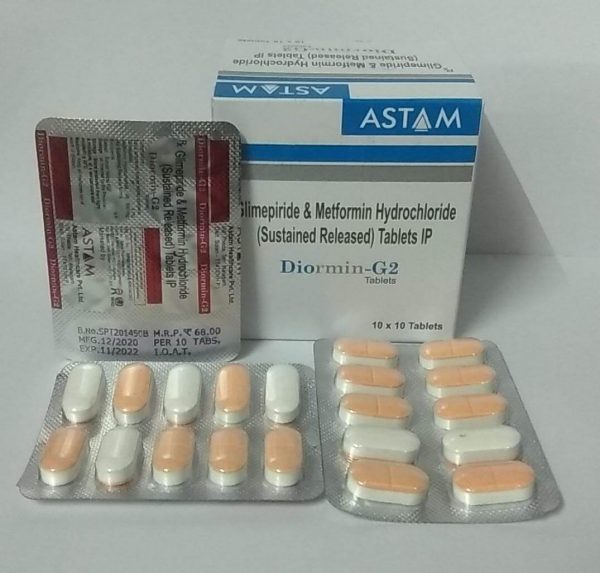 Glimepiride and Metformin Hydrochloride (Sustained Release) Tablets